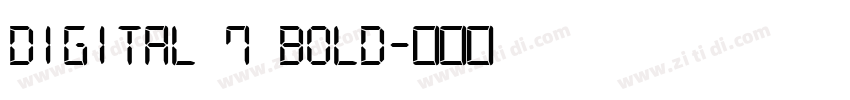 Digital 7 Bold字体转换